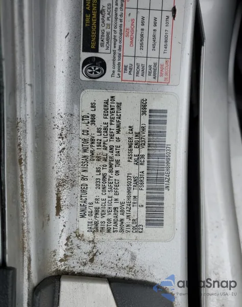 2017 Nissan 370Z Base from USA, damaged, VIN JN1AZ4EH6HM950371